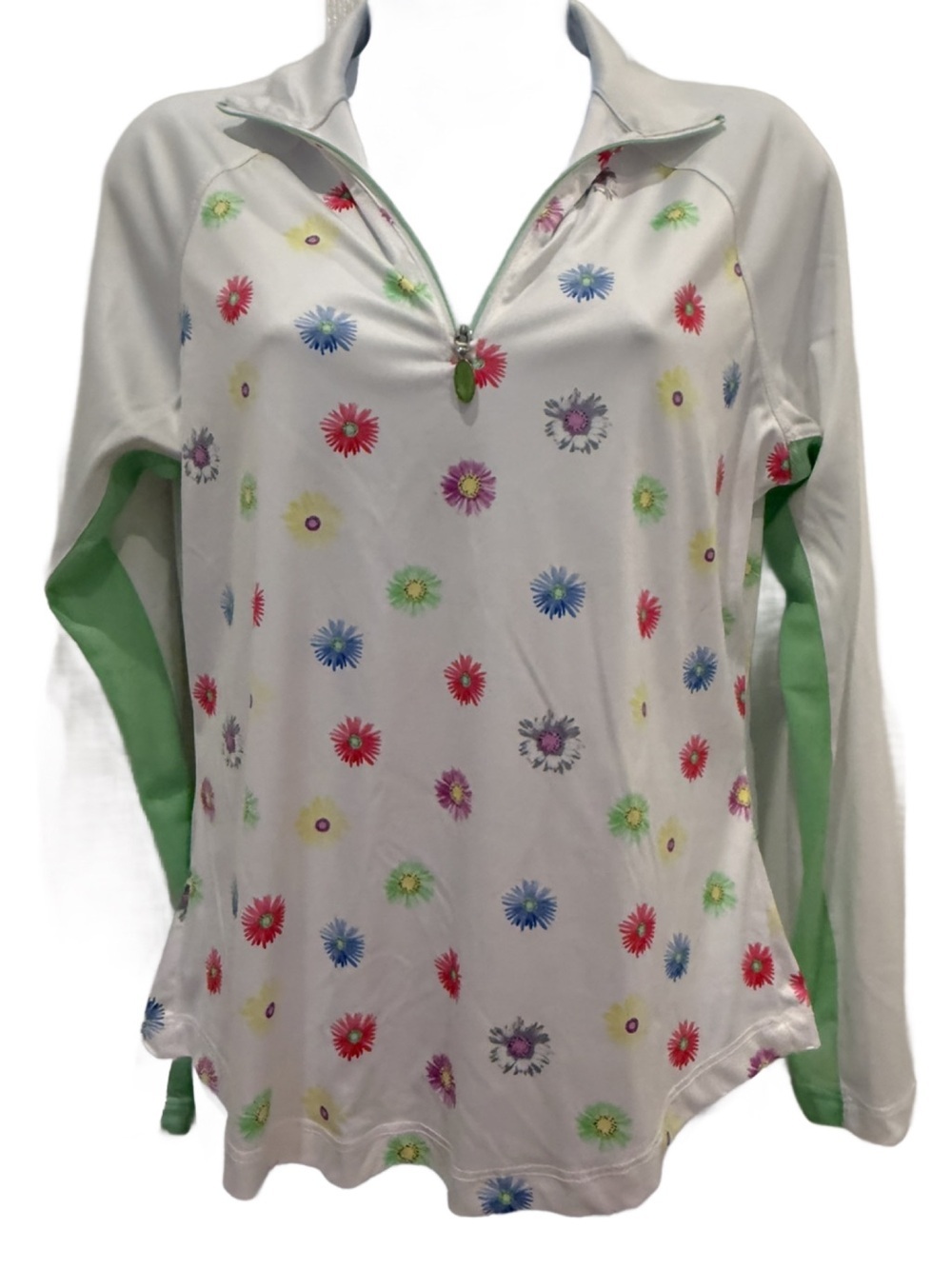 Greg Norman Collection Women’s Quarter Zip Performance Golf Top. Small